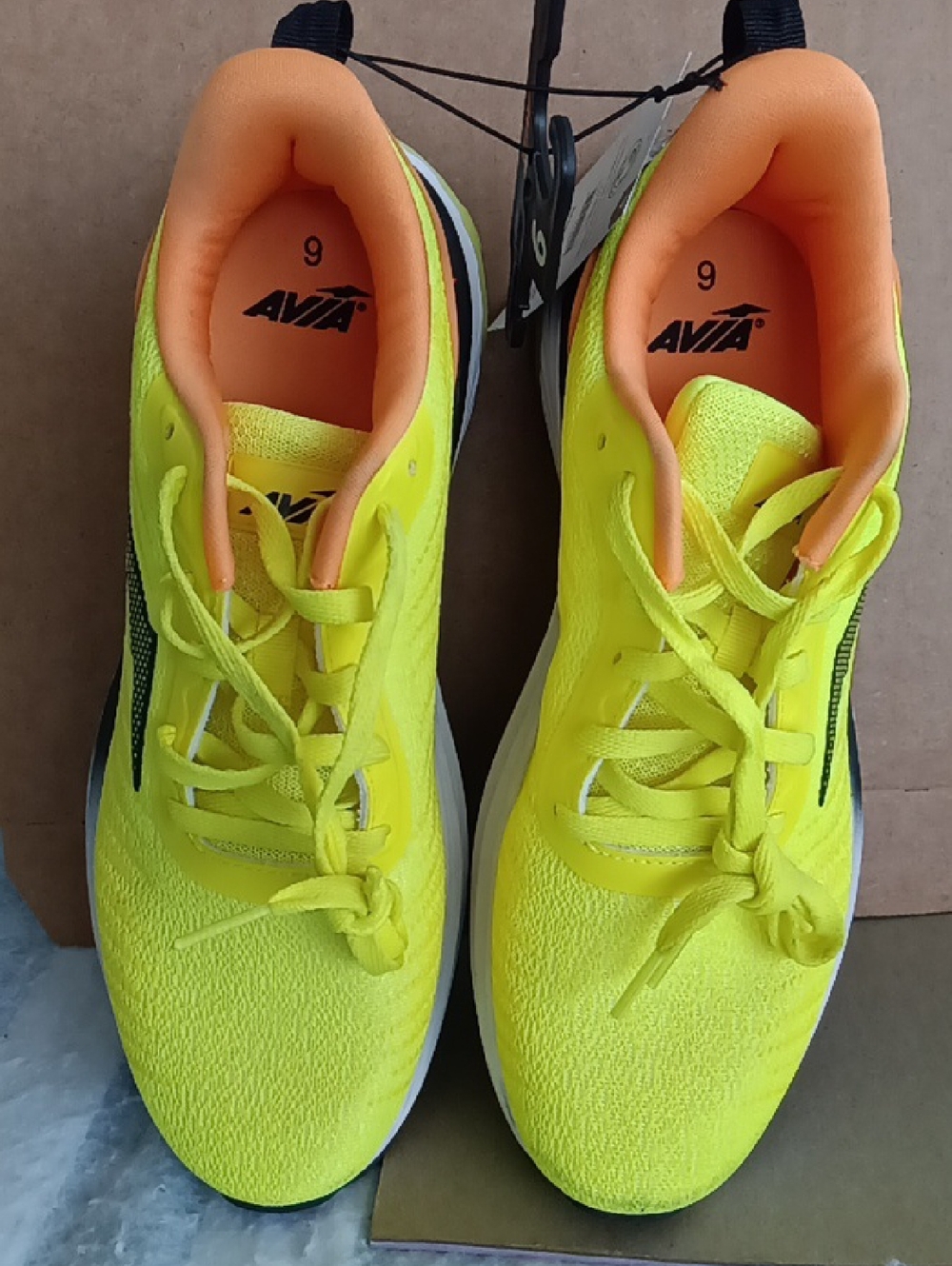 Avia Neon Yellow and Orange Athletic Sneakers